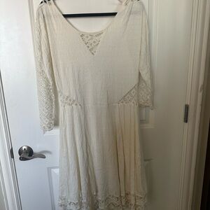 White/cream free people dress